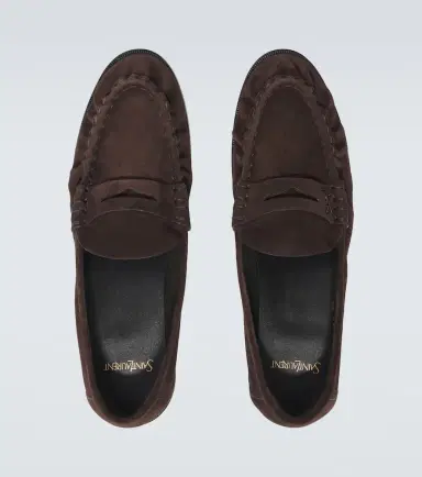 Saint Laurent Le Loafer suede penny loafers | Thumbnail 4 Saint Laurent Le Loafer suede penny loafers | Thumbnail 4