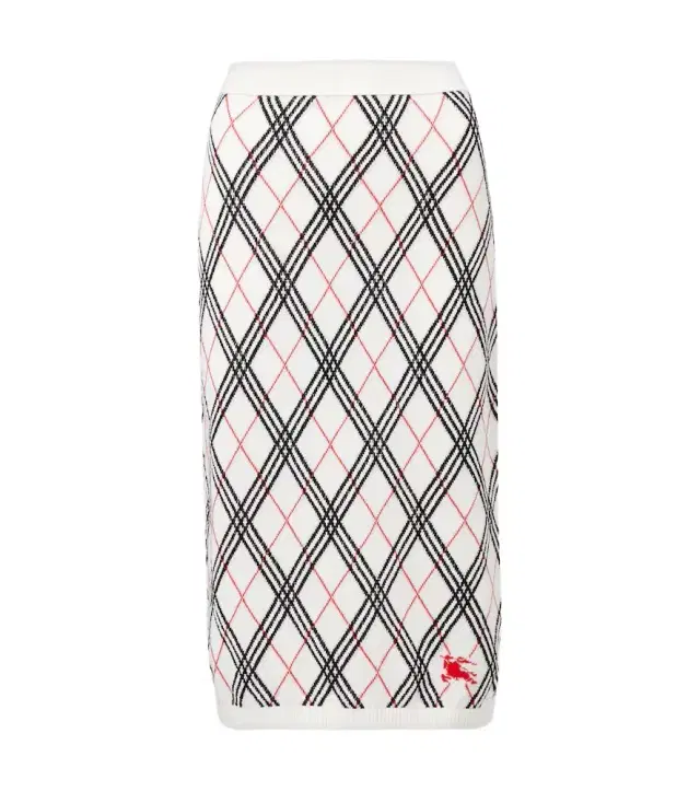 Burberry Argyle knitted cotton midi skirt