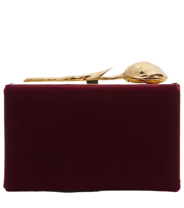 Bloom Mini velvet clutch