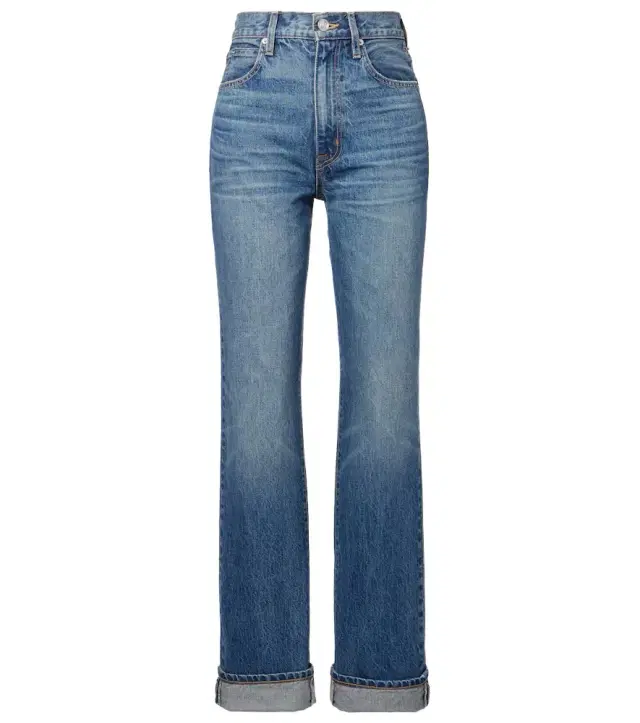 Slvrlake London Turn Up high-rise straight jeans
