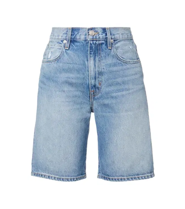 Slvrlake High-rise denim Bermuda shorts
