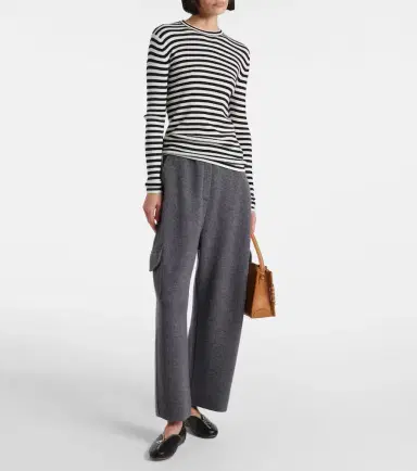 Lisa Yang Vivian striped cotton and cashmere top | Thumbnail 2