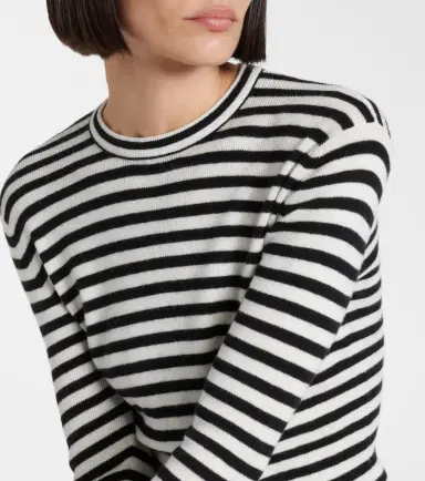 Lisa Yang Vivian striped cotton and cashmere top | Thumbnail 3