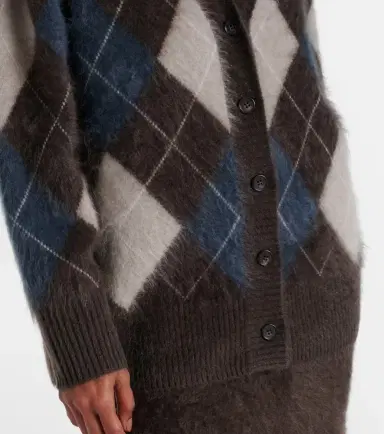 Lisa Yang Elaria argyle cashmere cardigan | Thumbnail 2
