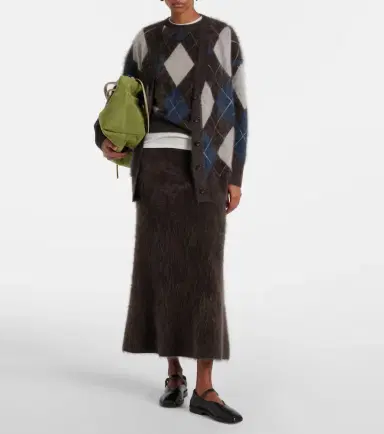 Lisa Yang Elaria argyle cashmere cardigan | Thumbnail 3