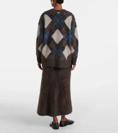 Lisa Yang Elaria argyle cashmere cardigan | Thumbnail 4