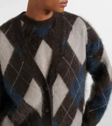 Lisa Yang Elaria argyle cashmere cardigan | Thumbnail 5