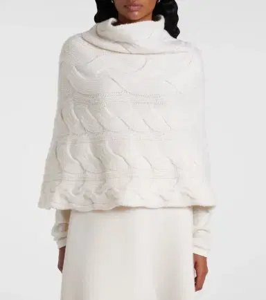 Lisa Yang Evanna cable-knit cashmere cape | Thumbnail 2