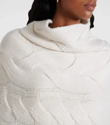 Lisa Yang Evanna cable-knit cashmere cape | Thumbnail 3