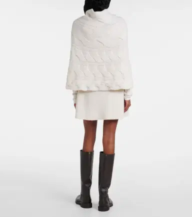 Lisa Yang Evanna cable-knit cashmere cape | Thumbnail 4