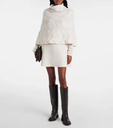 Lisa Yang Evanna cable-knit cashmere cape | Thumbnail 5