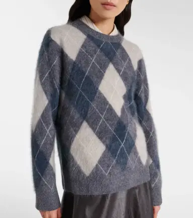 Lisa Yang Margy argyle cashmere sweater | Thumbnail 2