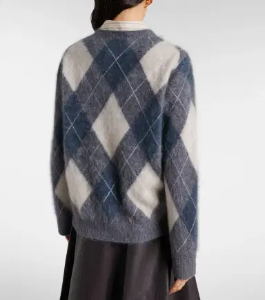 Lisa Yang Margy argyle cashmere sweater | Thumbnail 4