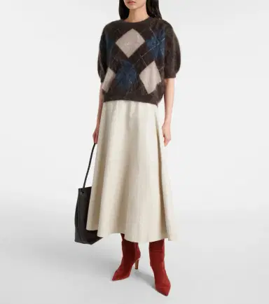 Lisa Yang Juniper argyle knitted cashmere top | Thumbnail 4 Lisa Yang Juniper argyle knitted cashmere top | Thumbnail 4