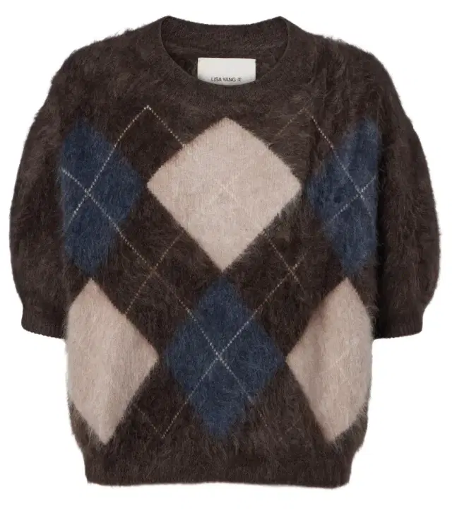 Lisa Yang Juniper argyle knitted cashmere top