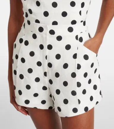 Posse Rosalie polka-dot linen shorts | Thumbnail 2