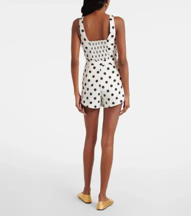 Posse Rosalie polka-dot linen shorts | Thumbnail 3