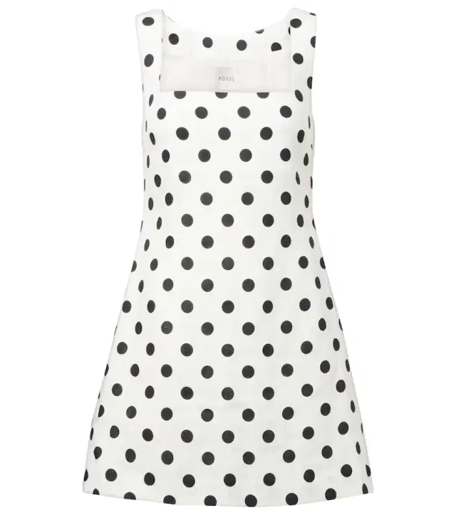 Posse Alice polka-dot linen minidress