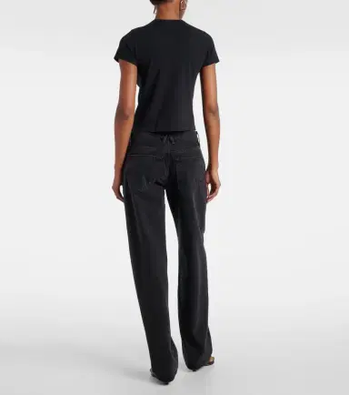 Slvrlake Cropped cotton jersey T-shirt | Thumbnail 2
