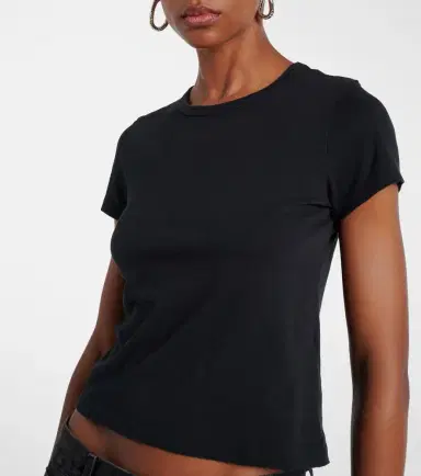 Slvrlake Cropped cotton jersey T-shirt | Thumbnail 3