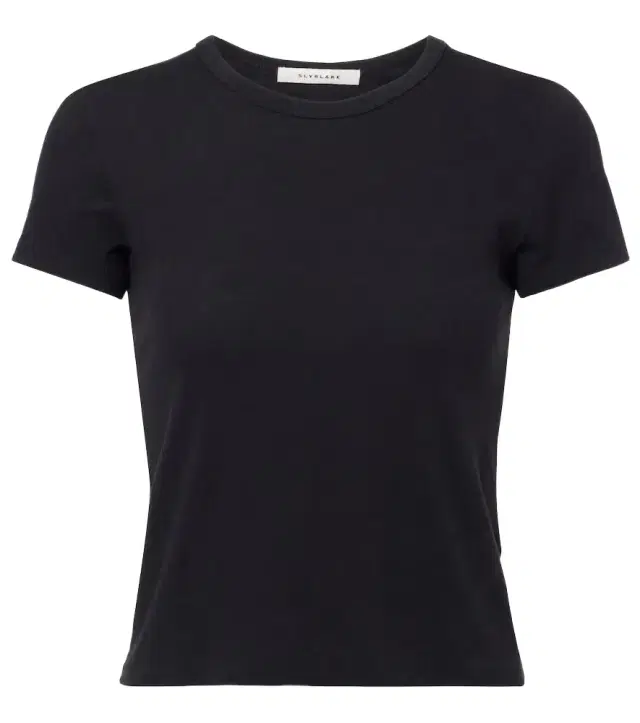 Slvrlake Cropped cotton jersey T-shirt