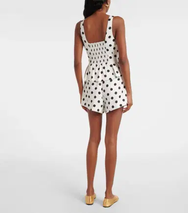 Posse Rosalie polka-dot linen top | Thumbnail 4