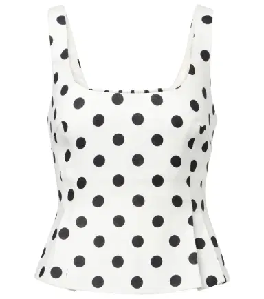 Posse Rosalie polka-dot linen top | Thumbnail 1