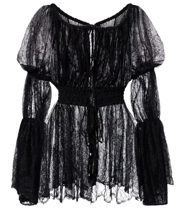 Blumarine Floral Chantilly lace top