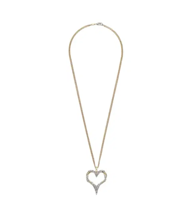 Yeprem Golden Strada 18kt white and yellow gold necklace with diamonds