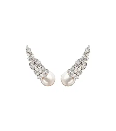 YEPREM Pearlescent 18kt white gold earrings with diamonds and freshwater pearls | Thumbnail 1 YEPREM Pearlescent 18kt white gold earrings with diamonds and freshwater pearls | Thumbnail 1
