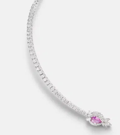 YEPREM Reign Supreme 18kt white gold choker with sapphire and diamonds | Thumbnail 2