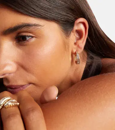 Anita Ko Meryl 18kt gold hoop earrings with diamonds | Thumbnail 3