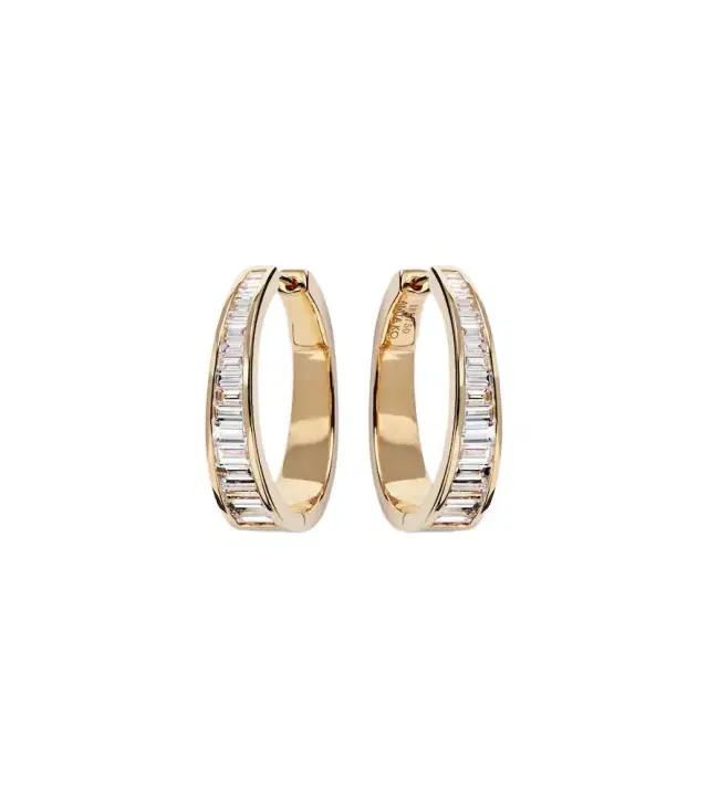 Anita Ko Meryl 18kt gold hoop earrings with diamonds