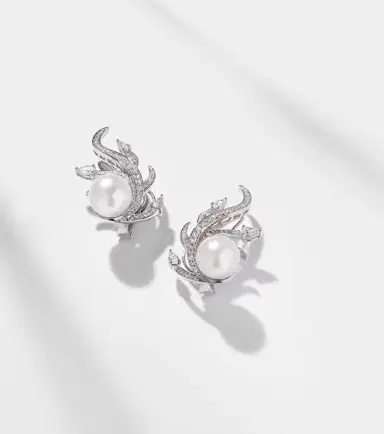 YEPREM Pearlescent 18kt white gold earrings with diamonds and pearls | Thumbnail 3 YEPREM Pearlescent 18kt white gold earrings with diamonds and pearls | Thumbnail 3