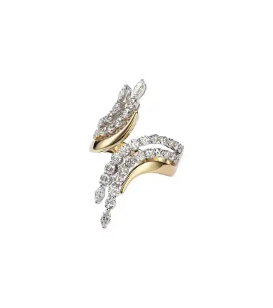 YEPREM Golden Strada 18kt gold ring with diamonds | Thumbnail 1
