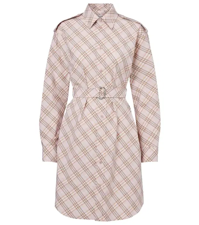 Burberry Check cotton shirt dress