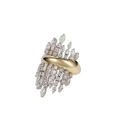 YEPREM Golden Strada 18kt white and yellow gold ring with diamonds | Thumbnail 1 YEPREM Golden Strada 18kt white and yellow gold ring with diamonds | Thumbnail 1