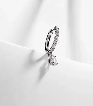 Anita Ko 18kt white gold single earring with diamonds | Thumbnail 5
