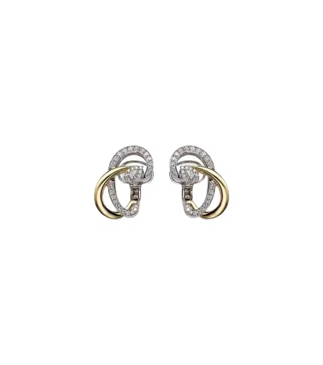 Yeprem Golden Strada 18kt gold earrings with diamonds