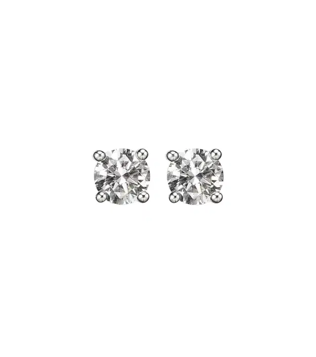 18kt white gold stud earrings with diamonds