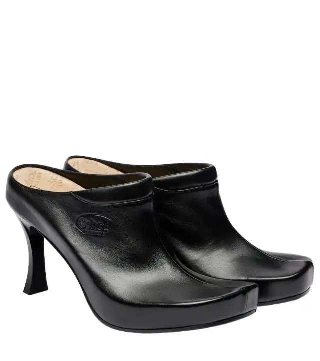 Balenciaga x Scholl 80 leather mules