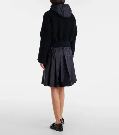 Moncler Hooded virgin wool down jacket | Thumbnail 3 Moncler Hooded virgin wool down jacket | Thumbnail 3