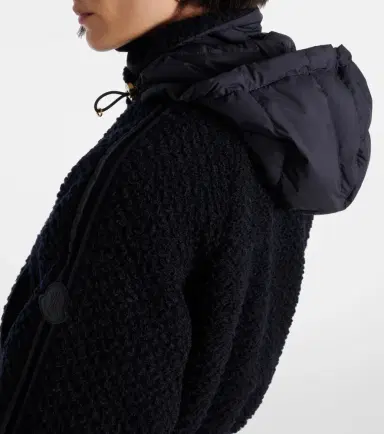 Moncler Hooded virgin wool down jacket | Thumbnail 4 Moncler Hooded virgin wool down jacket | Thumbnail 4