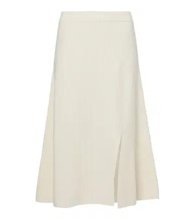 Moncler Ribbed-knit wool and cashmere midi skirt | Thumbnail 1