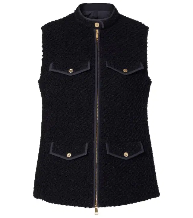 Virgin wool bouclé vest