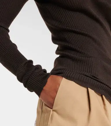 Moncler Ribbed-knit wool polo shirt | Thumbnail 2