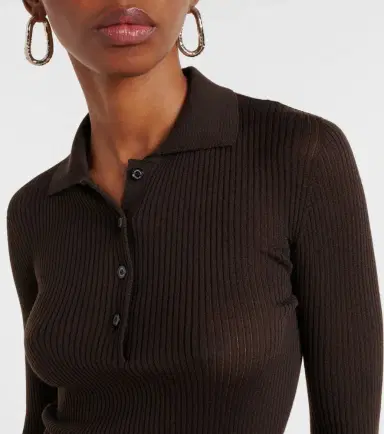 Moncler Ribbed-knit wool polo shirt | Thumbnail 4