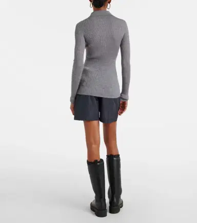 Moncler Ribbed-knit wool polo shirt | Thumbnail 2 Moncler Ribbed-knit wool polo shirt | Thumbnail 2