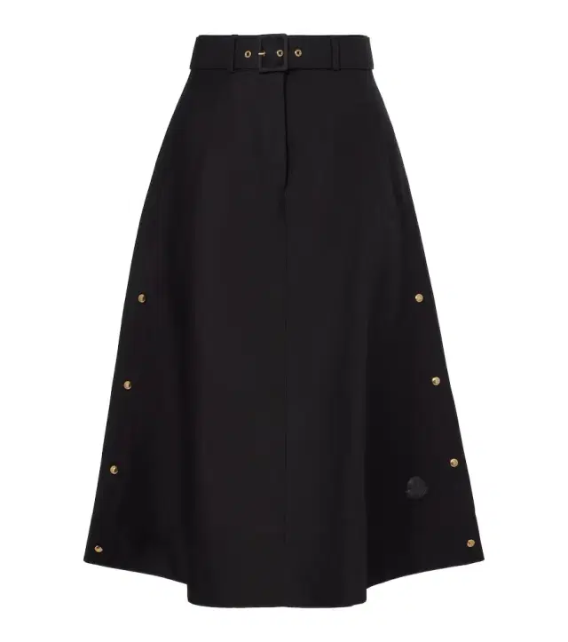 Cotton midi skirt