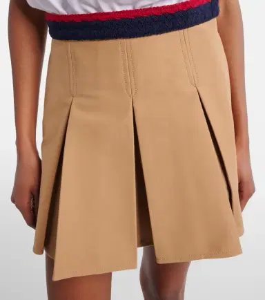 Moncler Pleated cotton miniskirt | Thumbnail 2
